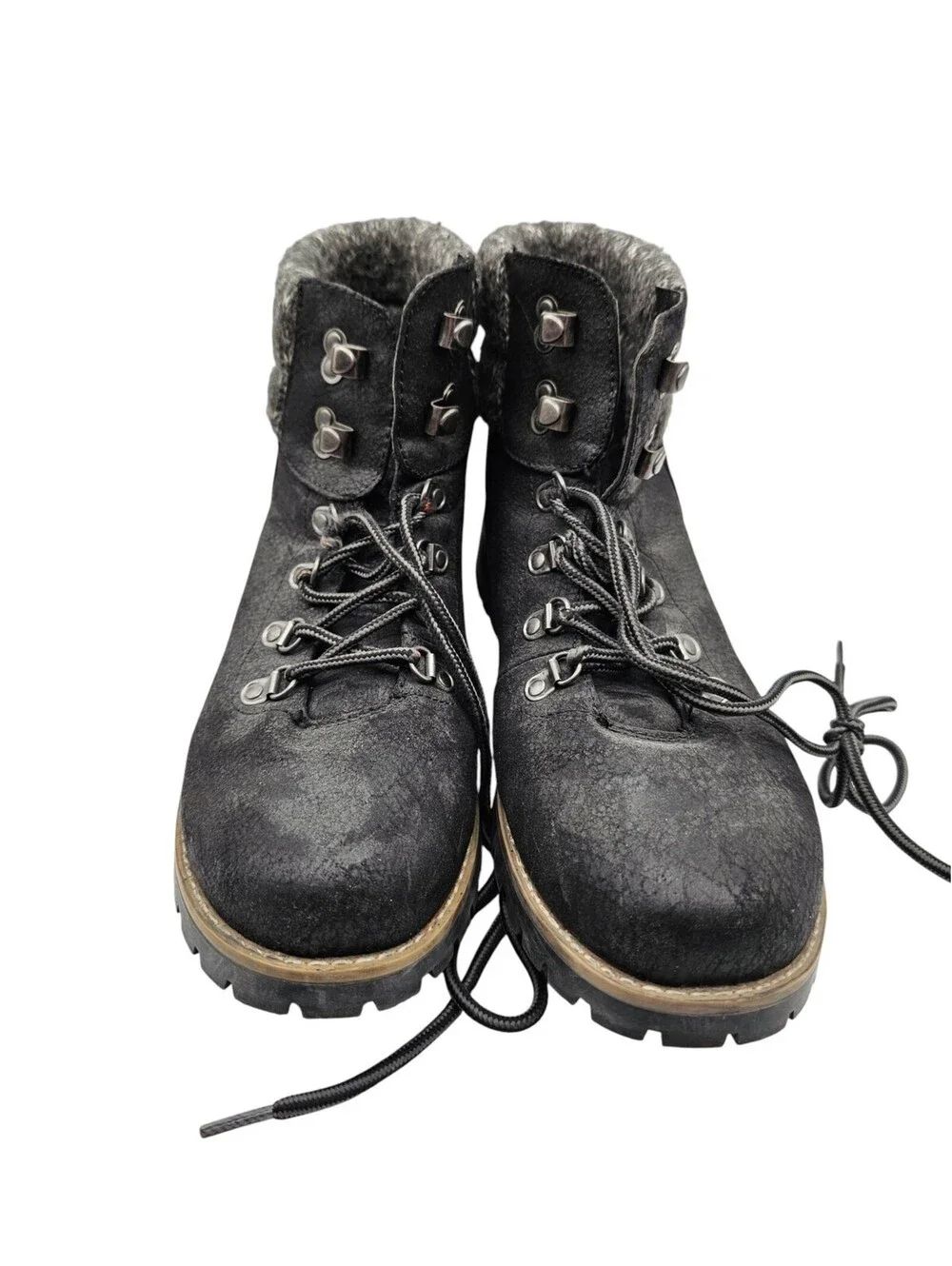 Cliffs by White Mountain Pathfield women's Sz 10 lace-up ankle boots Black